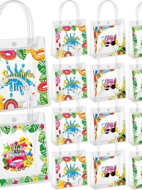One Piece Random Design Waterproof and Reusable Pool Party Bags with Handle